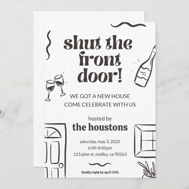 Convite Para Uso Doméstico (Frente/Verso)