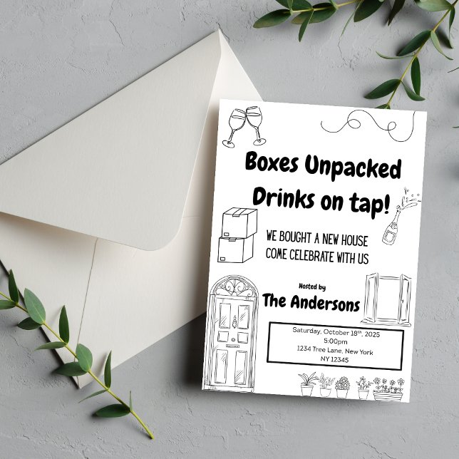 Convite para uso doméstico, bonito e engraçado (Criador carregado)