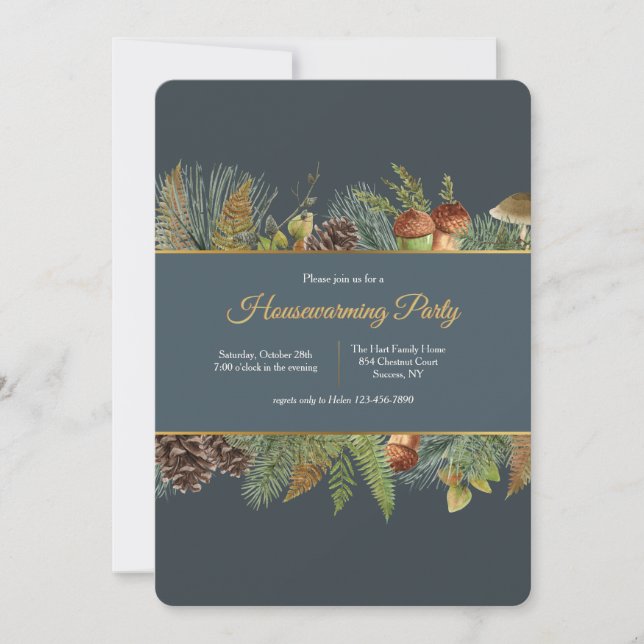 Convite para Uso Doméstico de Banner de outono (Frente)