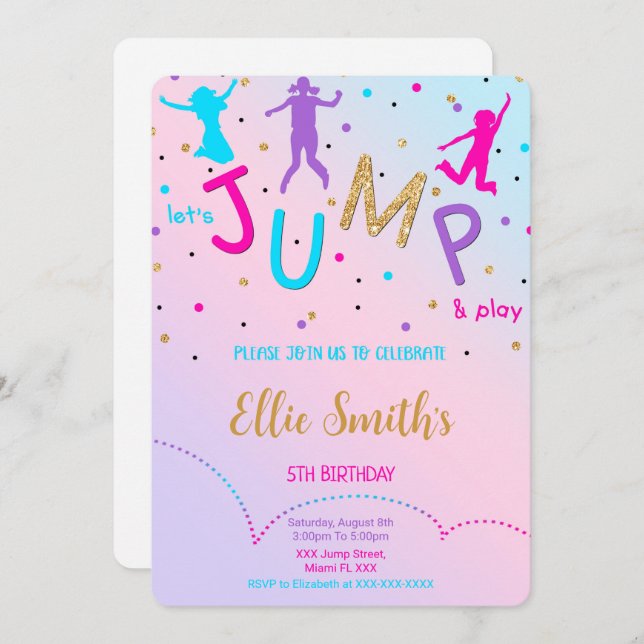 Convite para Vamos Saltar (Frente/Verso)