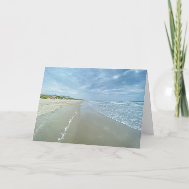 Convite para Vazio de Cena de Praia do Oceano Atlâ (Frente)