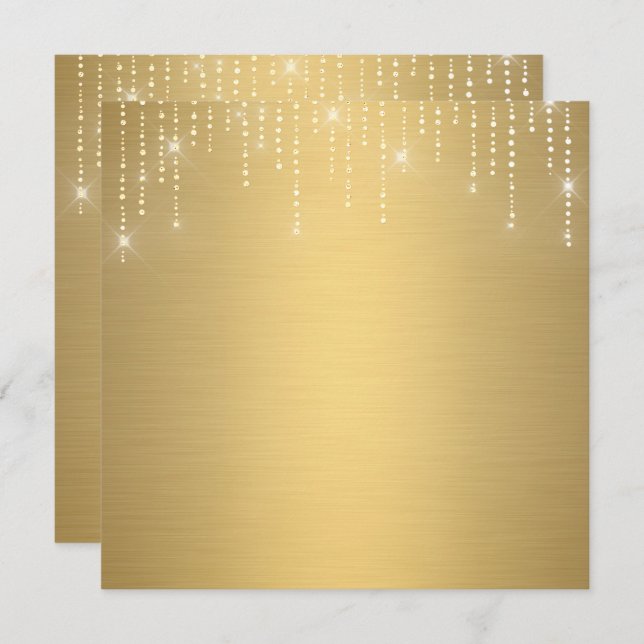 Convite para vazio de padrão de brilho (Frente/Verso)