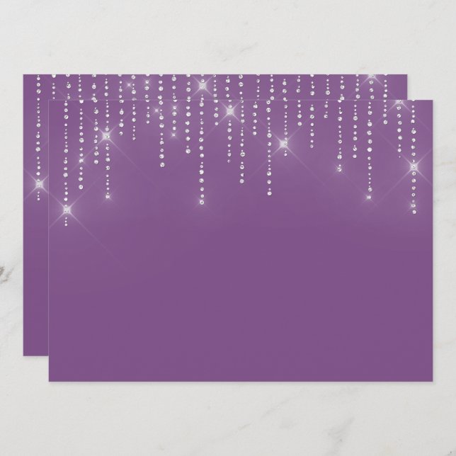 Convite para vazio de padrão de brilho (Frente/Verso)