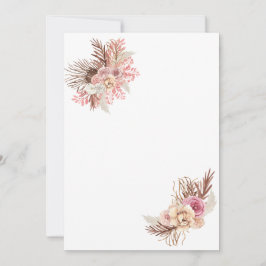 Convite para vazio DIY Boho Dusty Rosa Floral