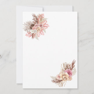 Convite para vazio DIY Boho Dusty Rosa Floral