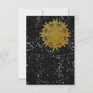 Convite para Vazio Starburst do Ouro Gritty Grunge