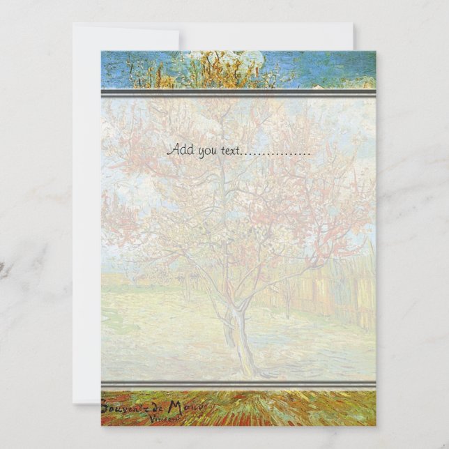 Convite para vazios, Árvore Pink Peach em Flor (Frente)