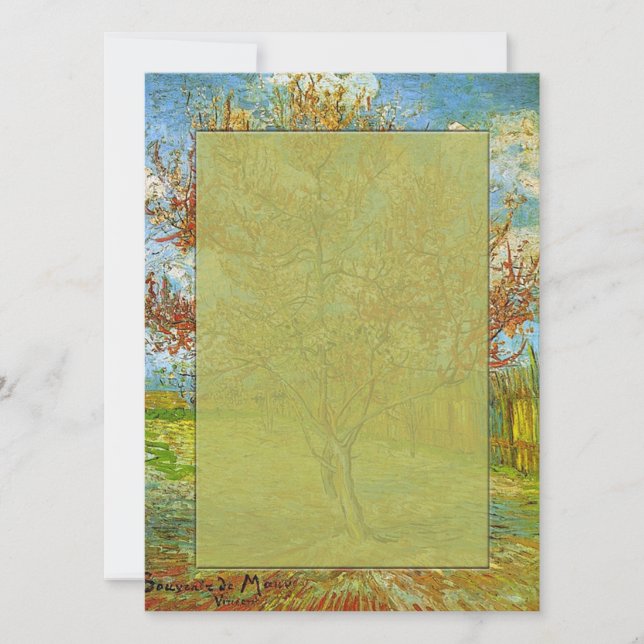 Convite para vazios, Árvore Pink Peach em Flor (Frente)