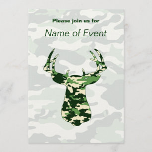 Convite para veados Camo