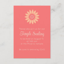 Convite para vedação de templo coral floral