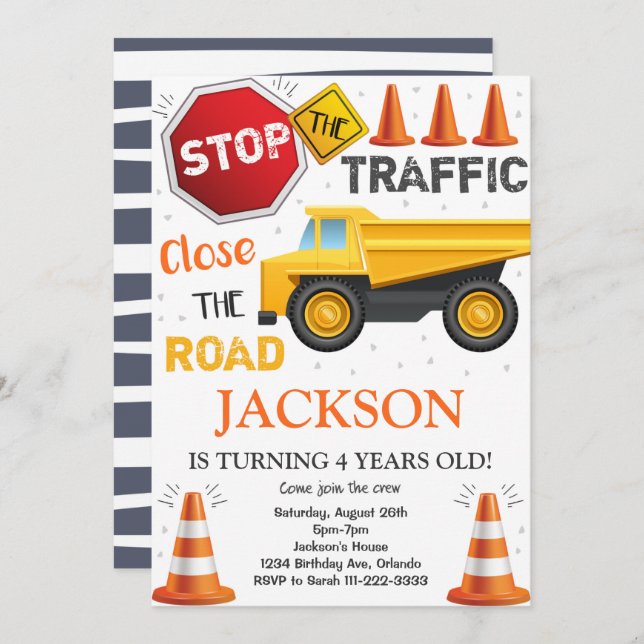 Convite para veículos de transporte de carga de co (Frente/Verso)