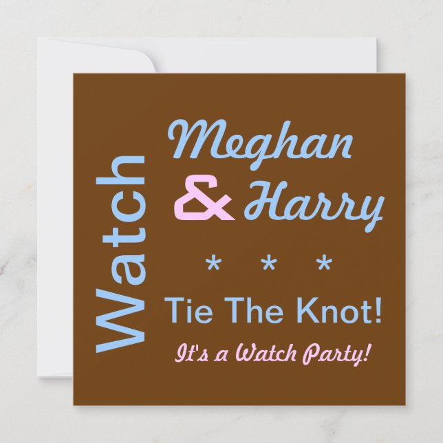 Convite para ver Harry e Meghan se casarem (Frente)