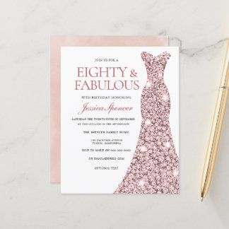 Convite para vestir 80 de Festa de aniversário de 