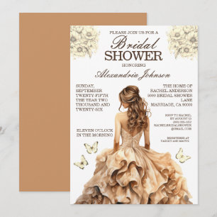 Convite para vestir o Rico Dourado Elegante