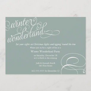 Convite para Wonderland de inverno