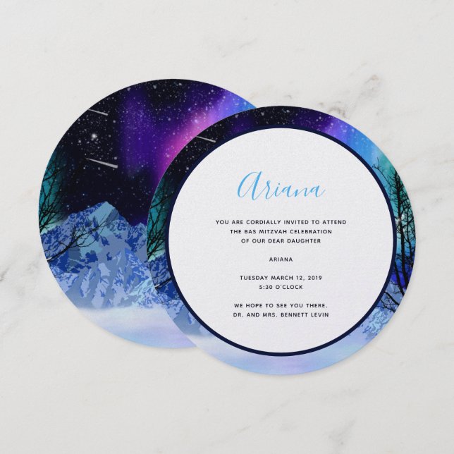 Convite para Wonderlight de inverno (Frente/Verso)