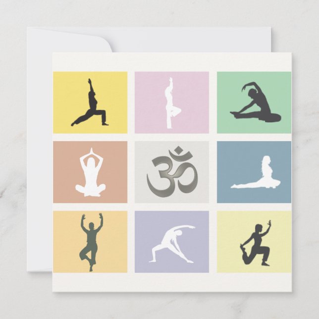 Convite para Yoga Colorida Divertida (Frente)