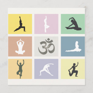 Convite para Yoga Colorida Divertida