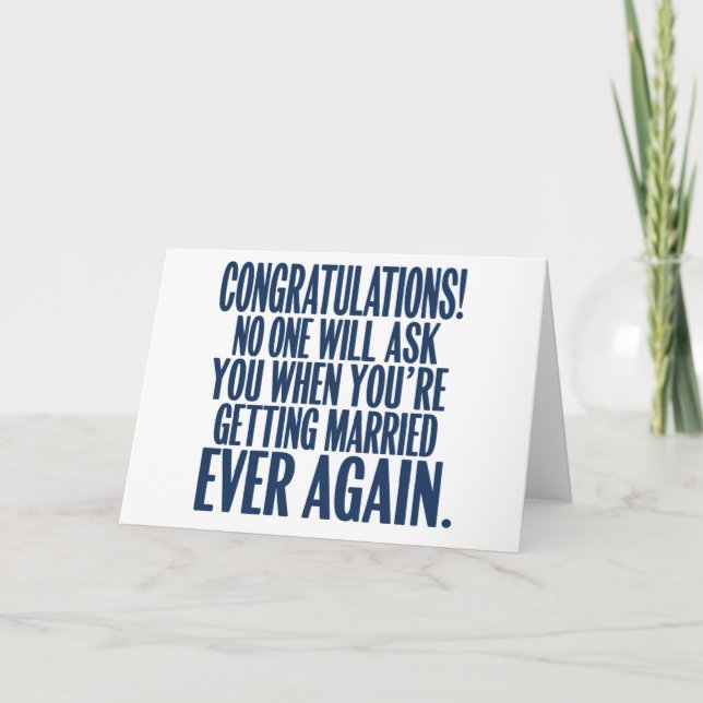 Convite Parabéns Noivados Engraçados Casados (Frente)