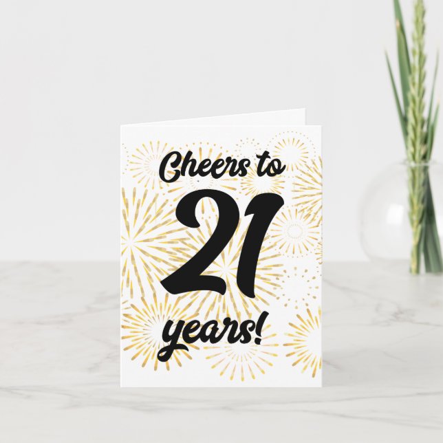 Convite Parabéns pelos 21 anos! Personalizável  (Frente)