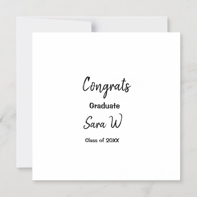 Convite Parabéns turma de nome da escola do ano adicionado (Frente)