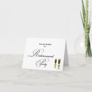 Convite Partido da aposentadoria elegante, personalizado s