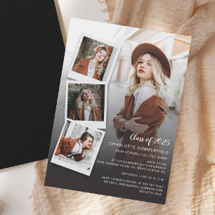 Convite Partido Open House da Colagem de Fotos de Graduaçã