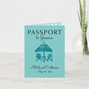 Convite Passaporte Casado Ocho Rios Jamaica - Teal