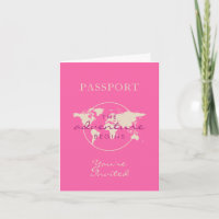 Passaporte da Aventura para Chá de Bebê com Mapa