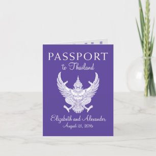Convite Passaporte de Casamento Koh Samui Tailândia