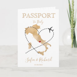 Convite Passaporte de Destino de Casamento com Mapa Mundi