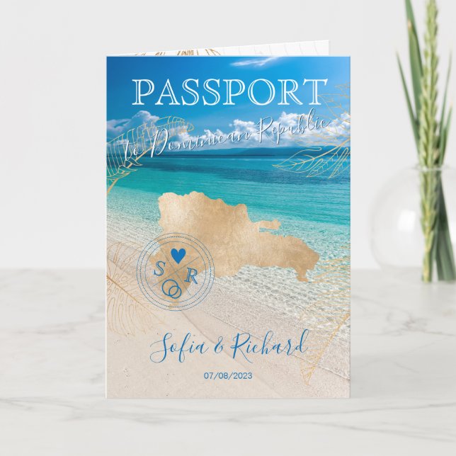 Convite Passaporte de Destino de Casamento da República Do (Frente)
