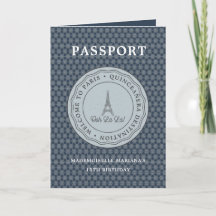 Passaporte de Paris Azul legal com Quinceañera