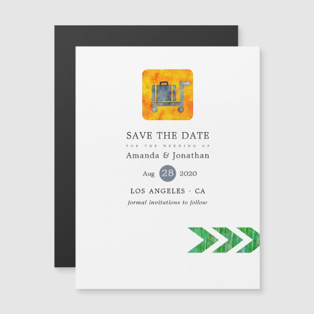 Convite Passaporte de Viagem Aventura Casamento (Frente/Verso)