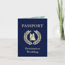 Convite passaporte do casamento do destino