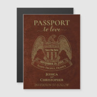 Passaporte Laranja Destino Casamento Salvar a Data