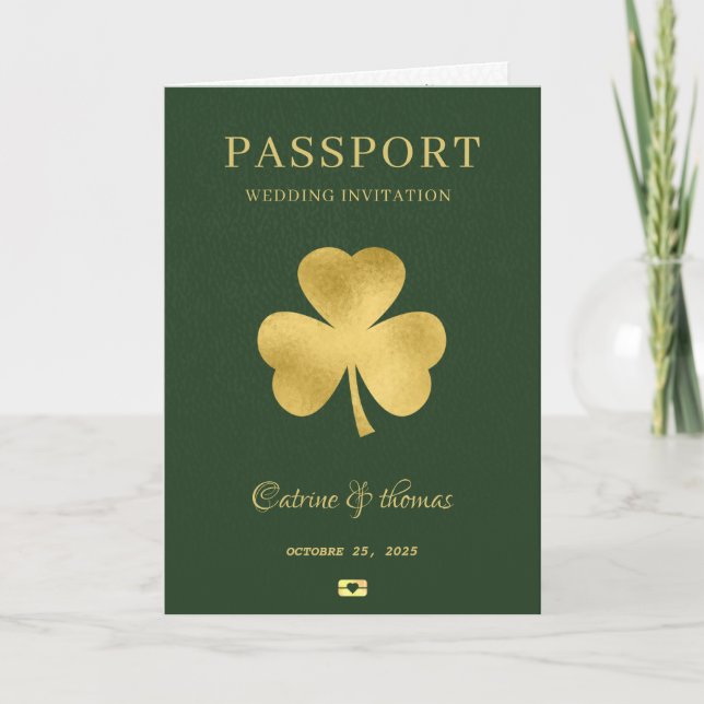 Convite Passaporte Mapa Mundial Destino Casamento Sorte (Frente)