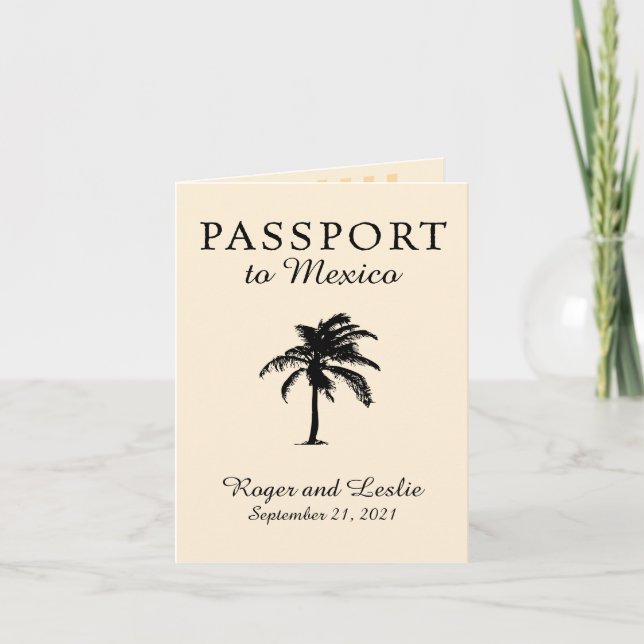 Convite Passaporte México Casamento de Palma (Frente)
