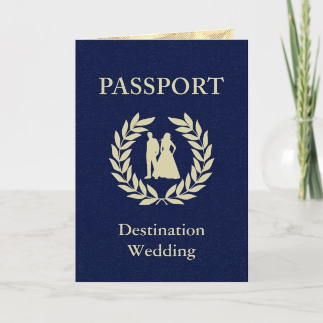 Convite passaporte para casamento no destino (Frente)
