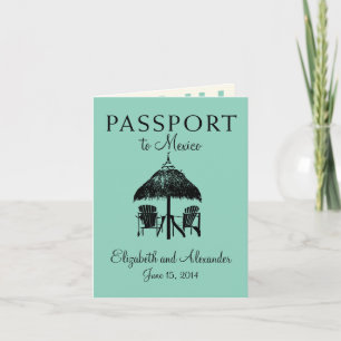 Convite Passaporte para o Casamento no Cancun México