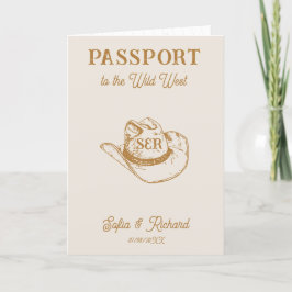 Convite Passaporte Russo de Destino de Casamento Ocidental