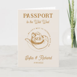Convite Passaporte Russo de Destino de Casamento Ocidental
