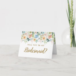 Convite Pastel Garden Floral Você Será Minha Porta-Cabra