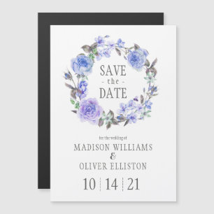 Convite Pastel Purple Watercolor Floral  Salvar a data