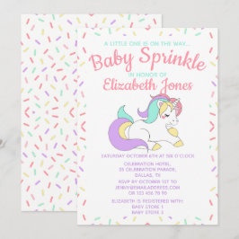 Convite Pastel Unicorn Baby Sprinkle
