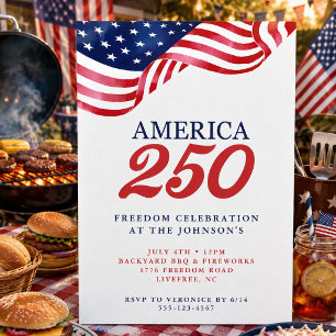Convite Patriótico América 250   Churrasco de 4 de