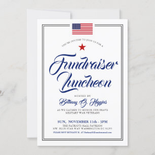 Convite Patriótico de Bandeira Americana de Event