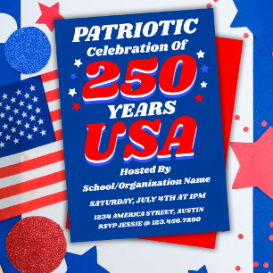 Convite Patriótico Editável em Massa Celebração EU