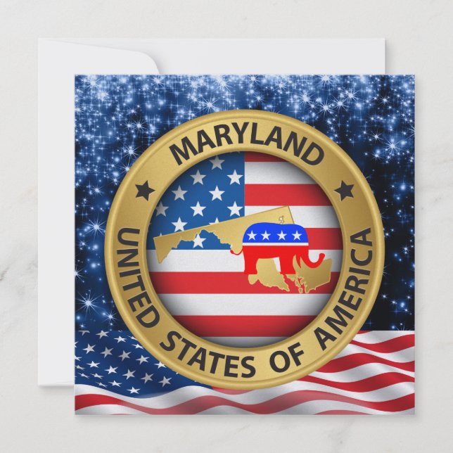 Convite Patriótico Republicano de Maryland - srf (Frente)