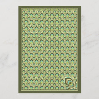 Convite Peacock Nouveau (Verde-Azul)